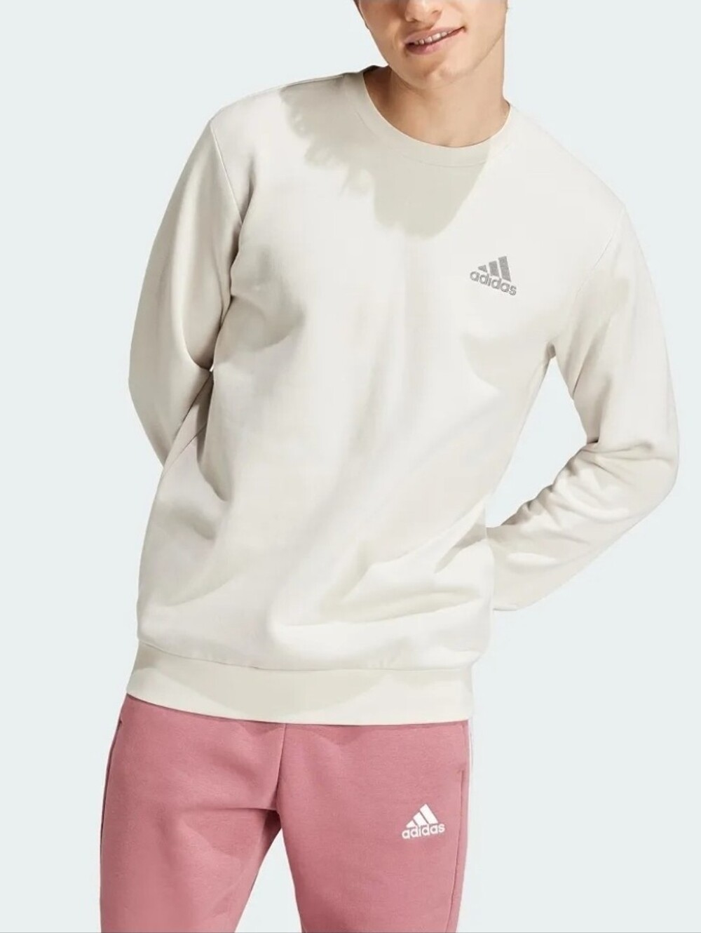 New adidas Essentials Crew Neck Mens Casual Sweatshirt